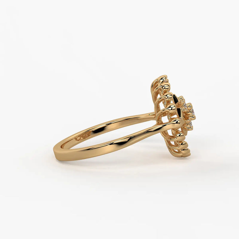 Aarohi Starburst Floral Ring