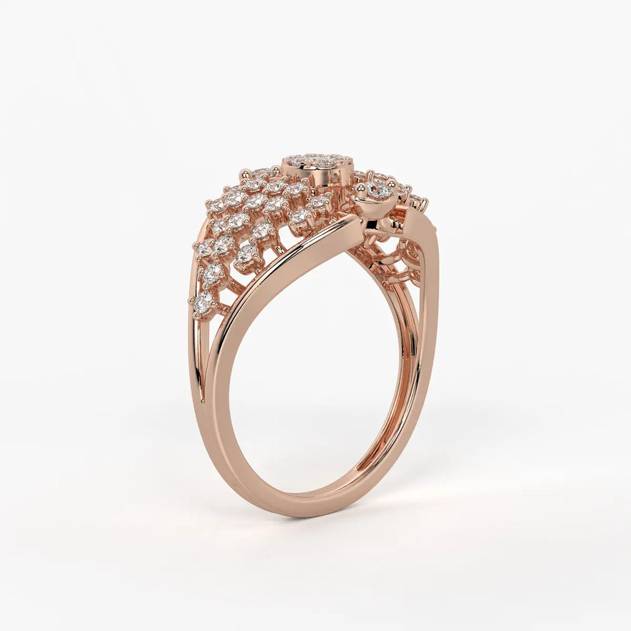 Luneria Twin Halo Bloom Diamond Ring