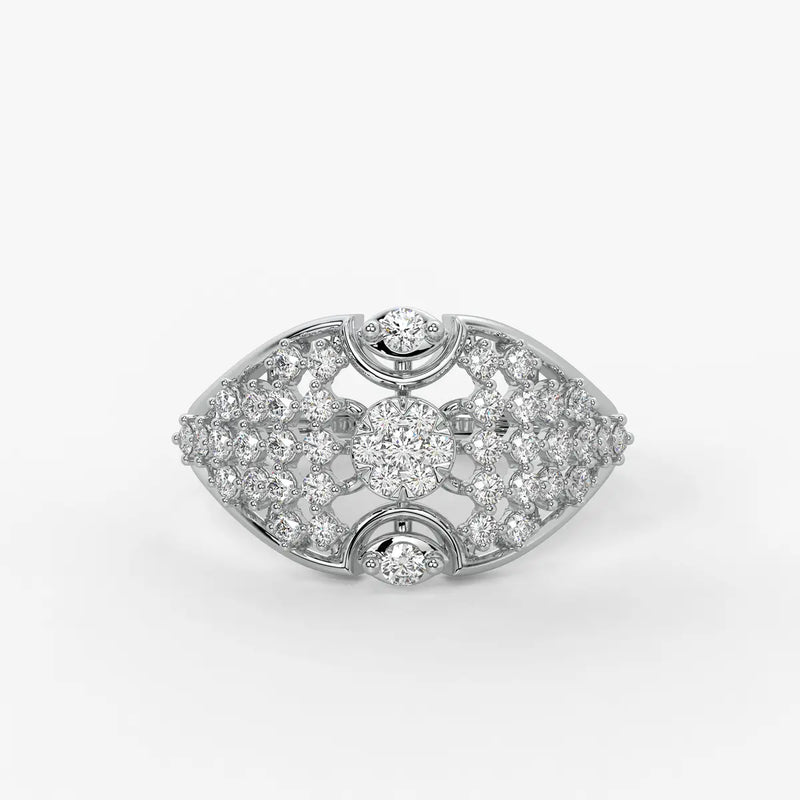 Luneria Twin Halo Bloom Diamond Ring