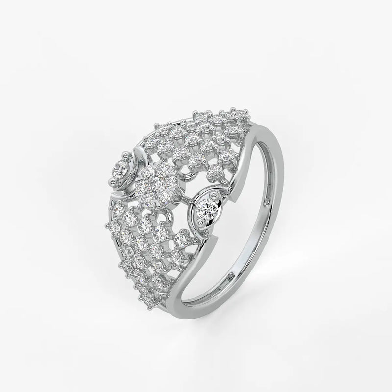 Luneria Twin Halo Bloom Diamond Ring