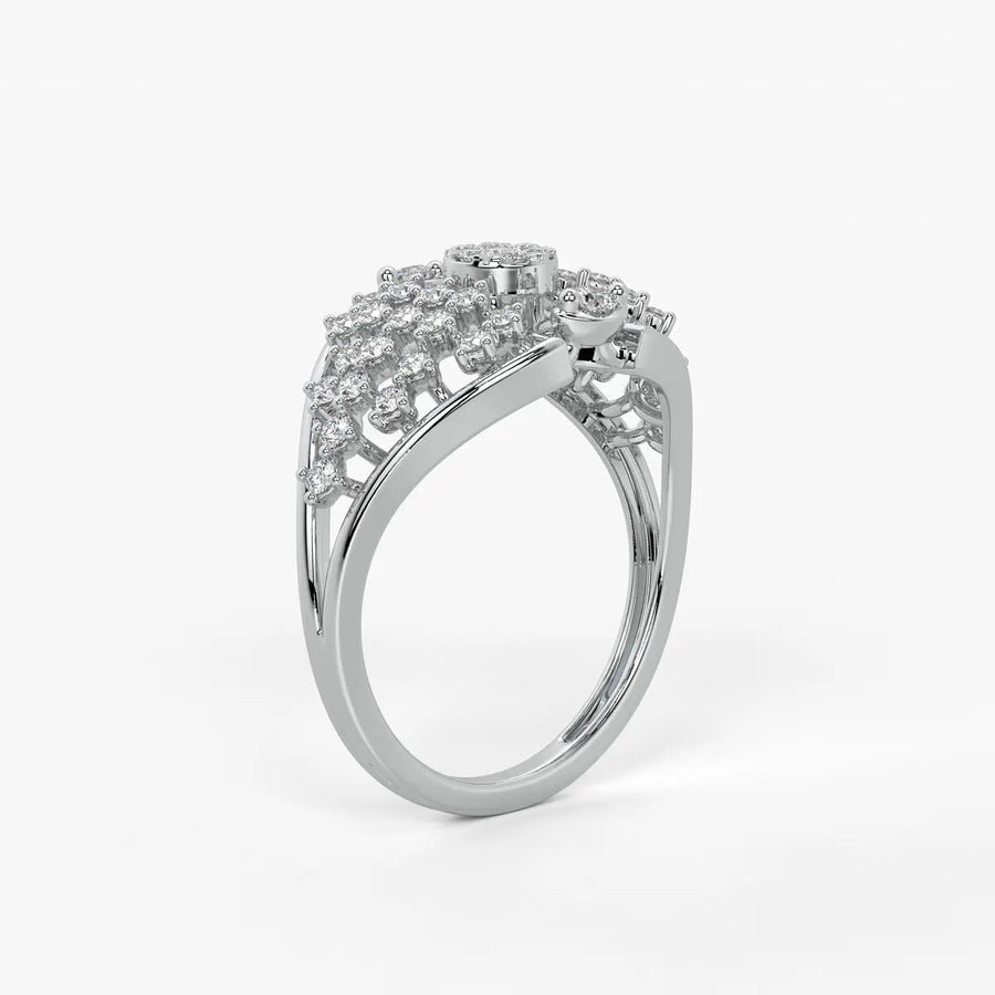 Luneria Twin Halo Bloom Diamond Ring