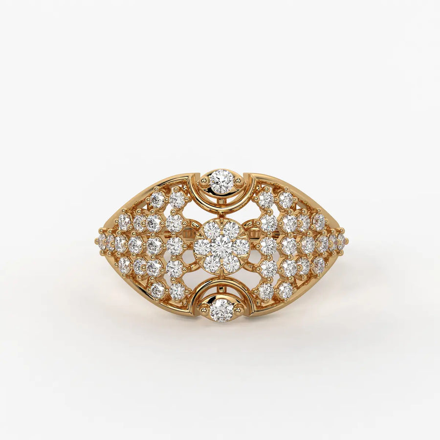 Luneria Twin Halo Bloom Diamond Ring