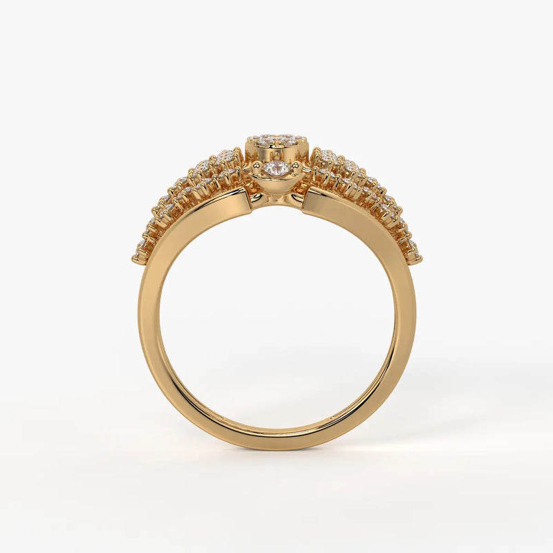 Luneria Twin Halo Bloom Diamond Ring