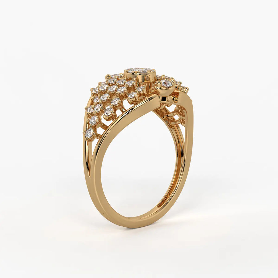 Luneria Twin Halo Bloom Diamond Ring