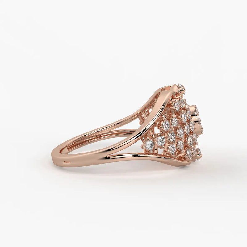 Luneria Twin Halo Bloom Diamond Ring