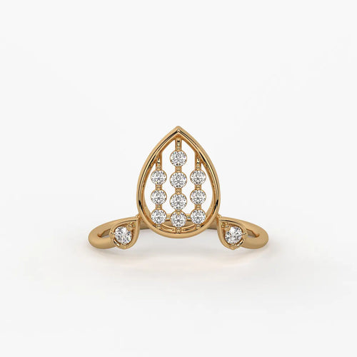 Elora Dewdrop Cascade Diamond Ring