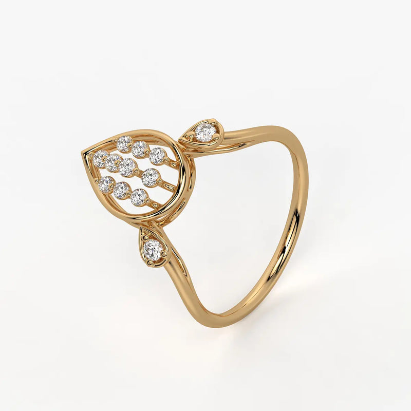 Elora Dewdrop Cascade Diamond Ring