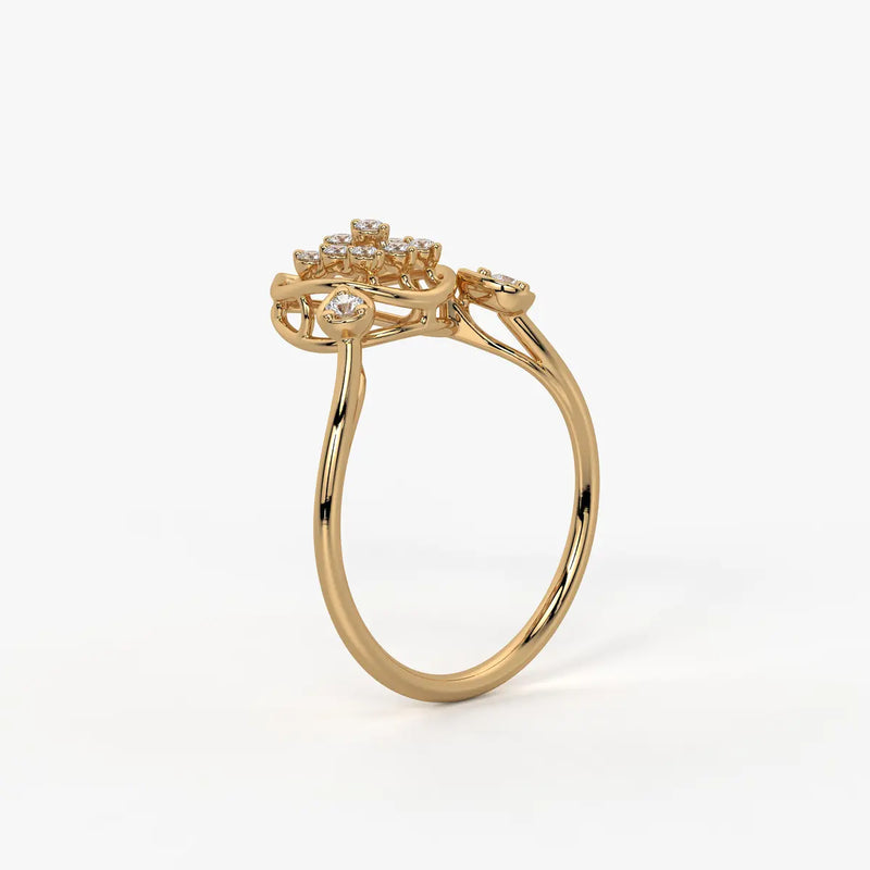 Elora Dewdrop Cascade Diamond Ring