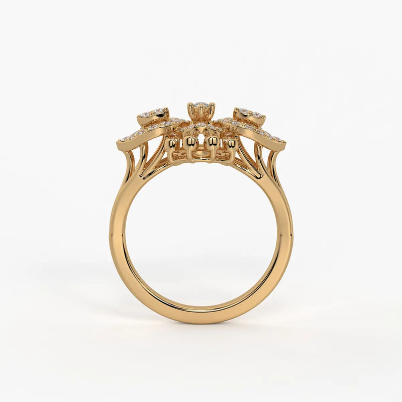 Celestara Radiant Infinity Bloom Ring