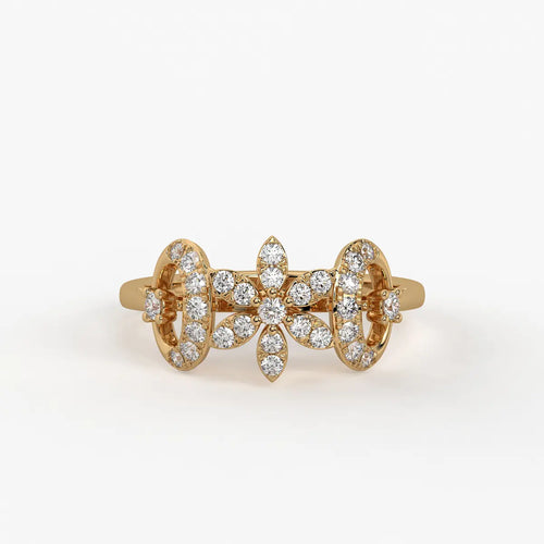 Florastra Dual Halo Bloom Ring