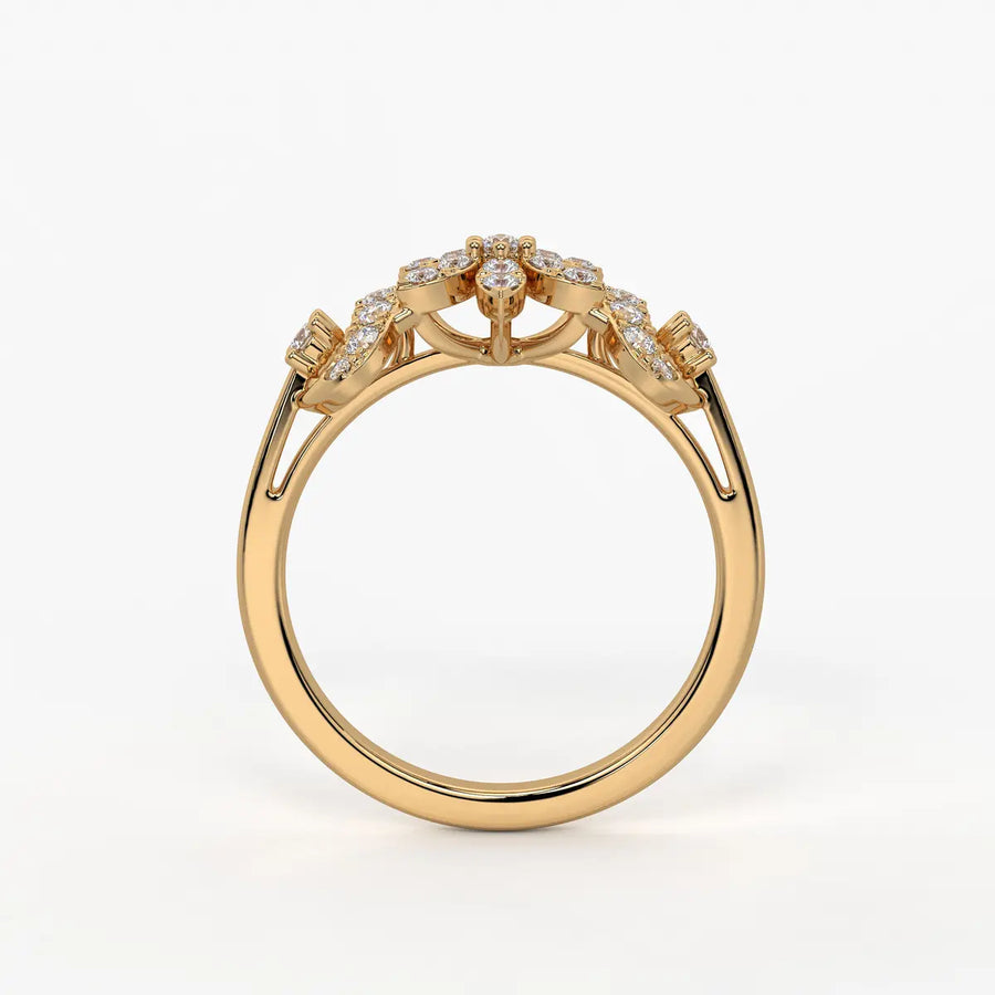 Florastra Dual Halo Bloom Ring