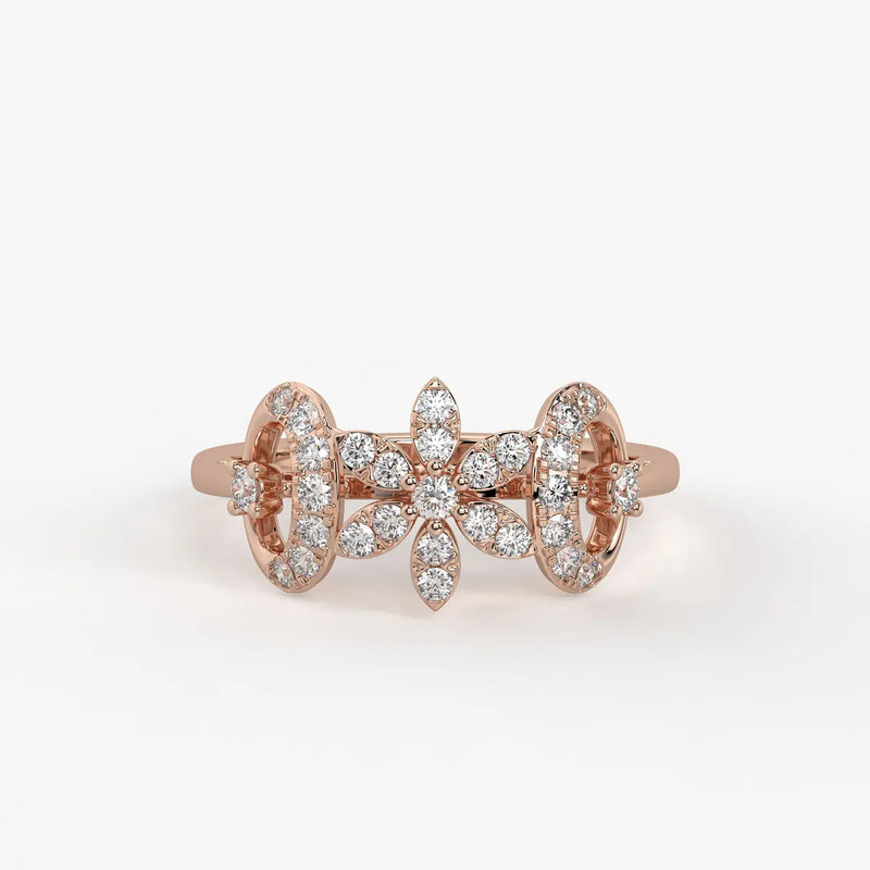 Florastra Dual Halo Bloom Ring