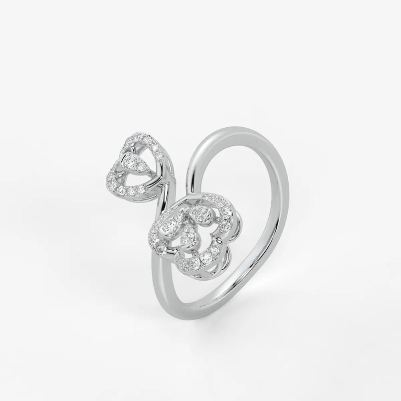 Elarisse Diamond Heart Duet Ring