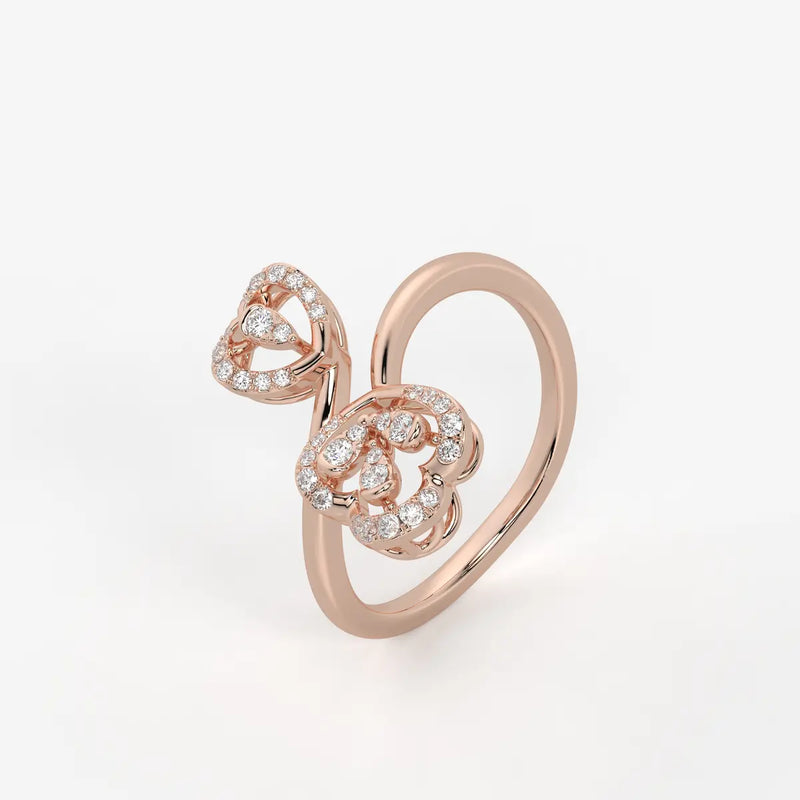 Elarisse Diamond Heart Duet Ring