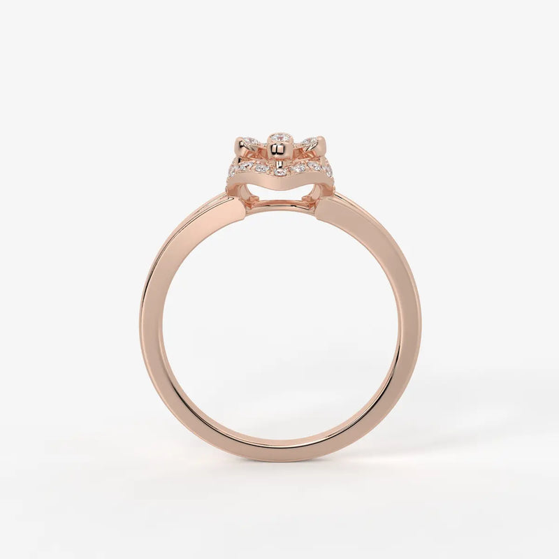 Ornelya Diamond Halo Bloom Ring