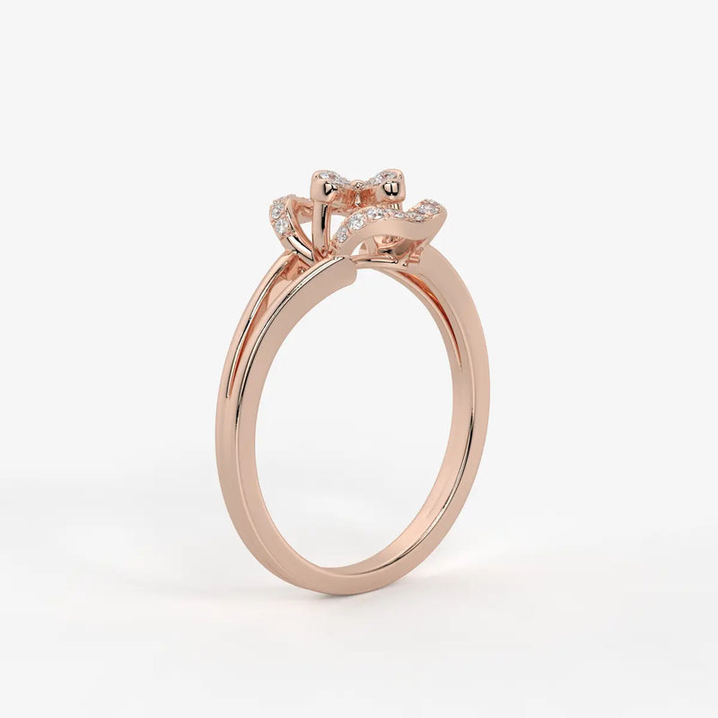 Ornelya Diamond Halo Bloom Ring