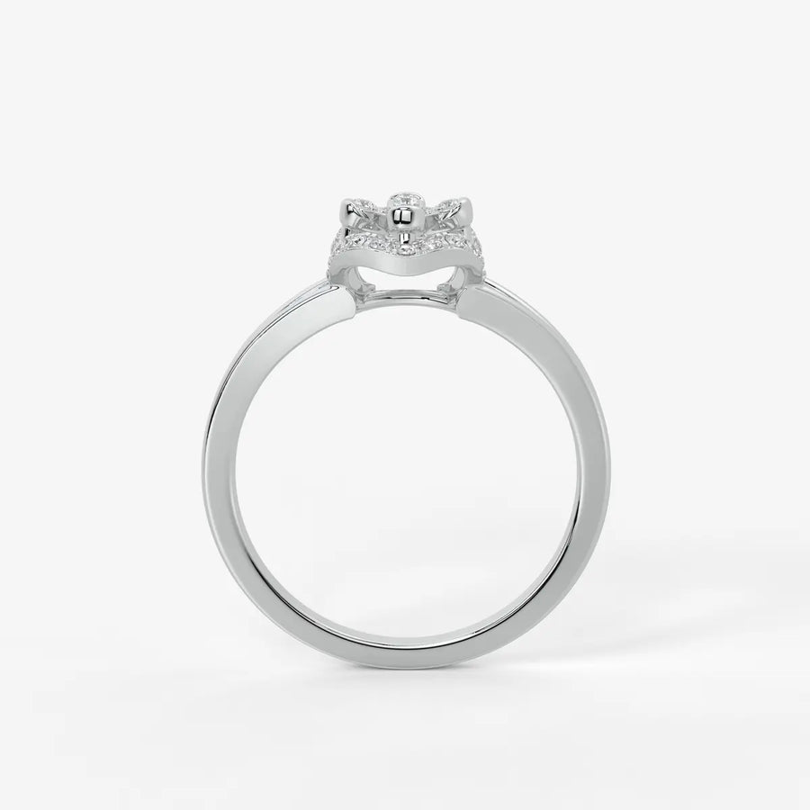 Ornelya Diamond Halo Bloom Ring