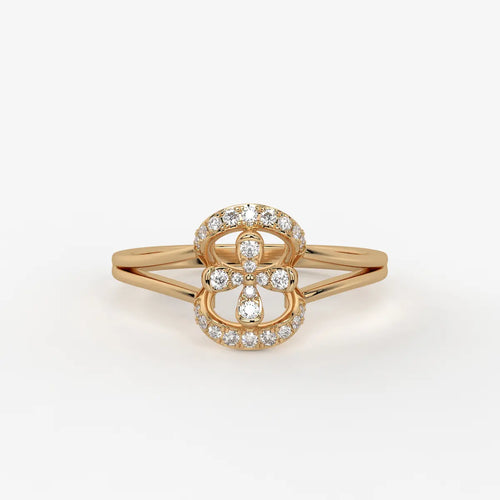Ornelya Diamond Halo Bloom Ring