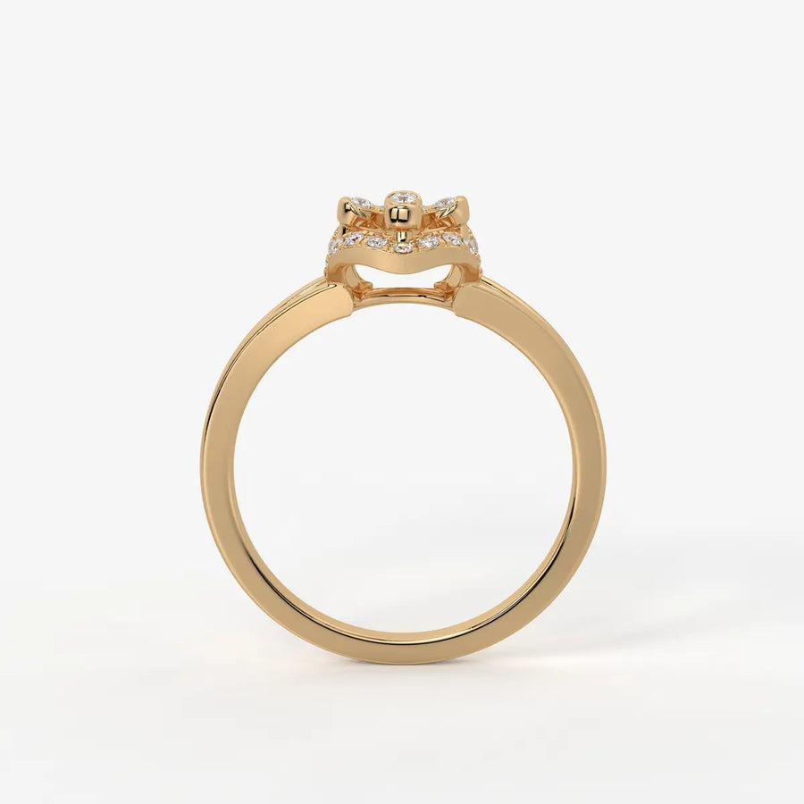 Ornelya Diamond Halo Bloom Ring