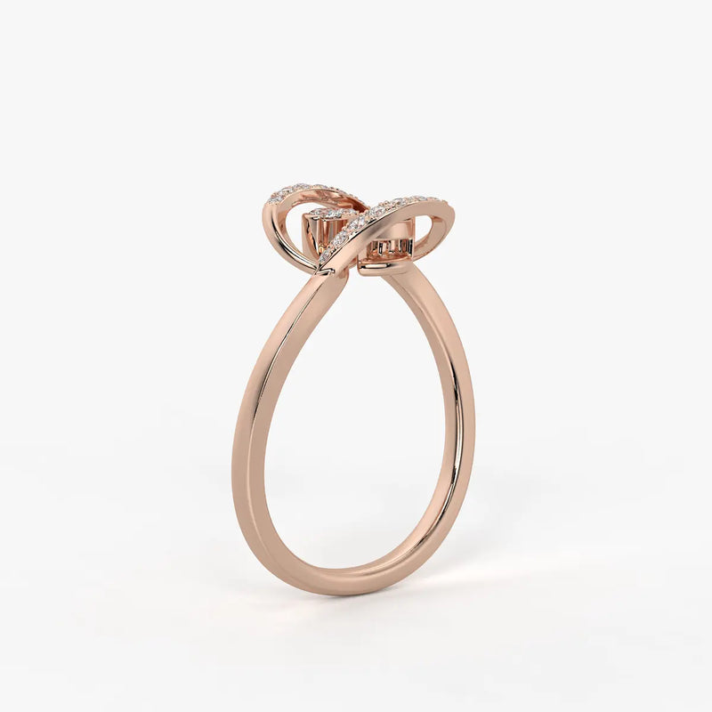 Averelle Diamond Twin Leaf Ring