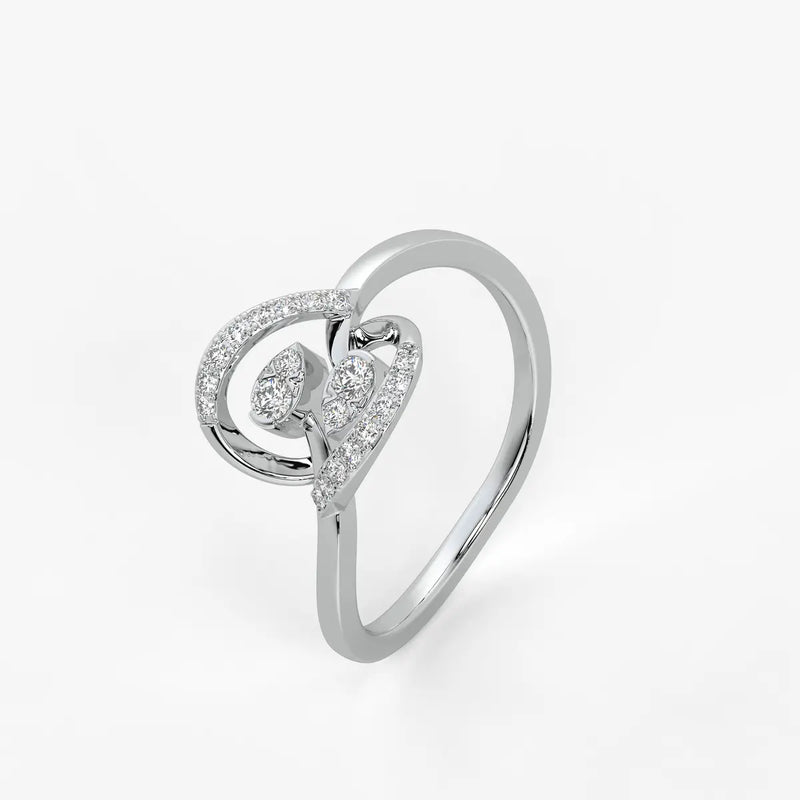 Averelle Diamond Twin Leaf Ring