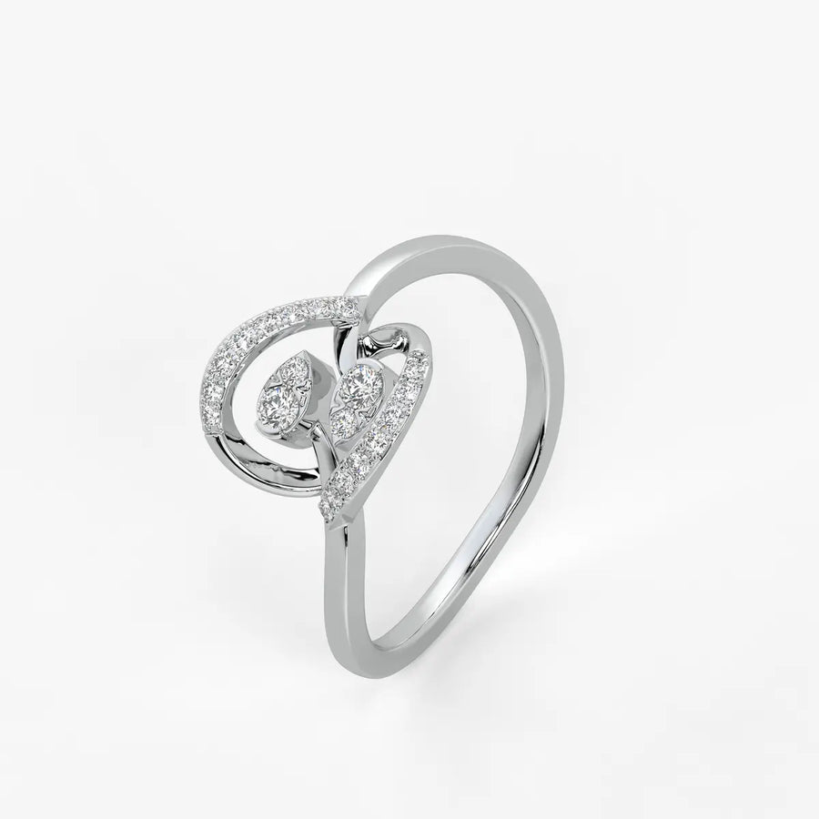 Averelle Diamond Twin Leaf Ring