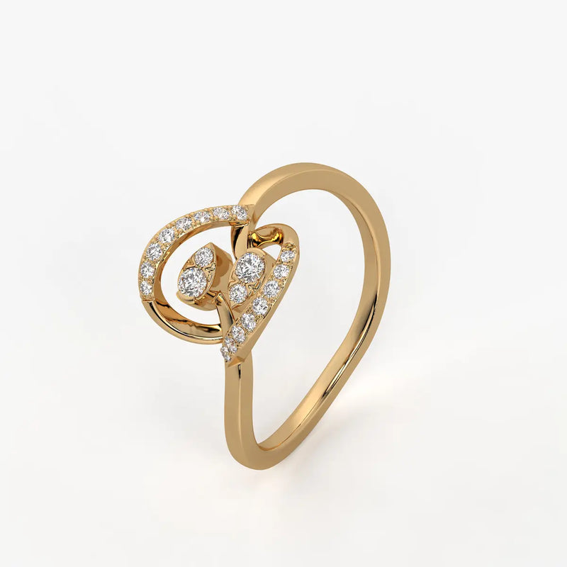 Averelle Diamond Twin Leaf Ring