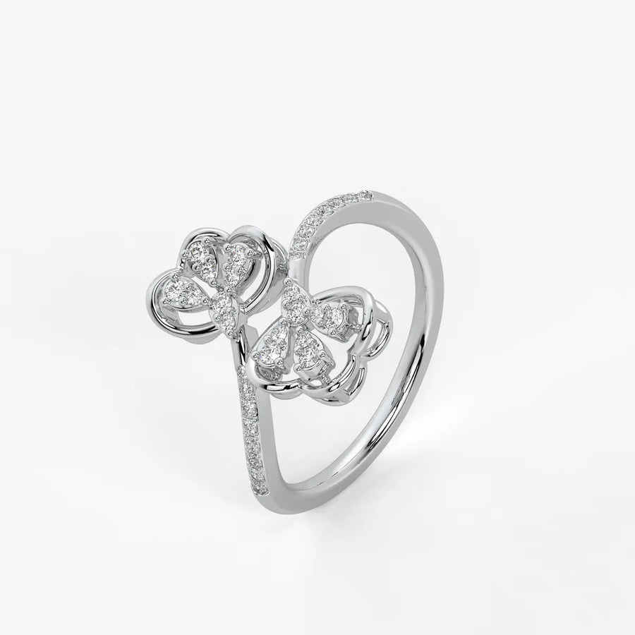Mirevya Diamond Butterfly Bloom Ring