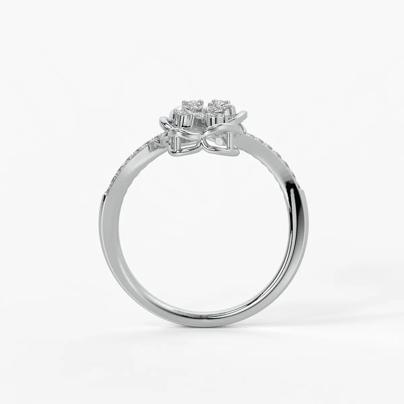 Mirevya Diamond Butterfly Bloom Ring