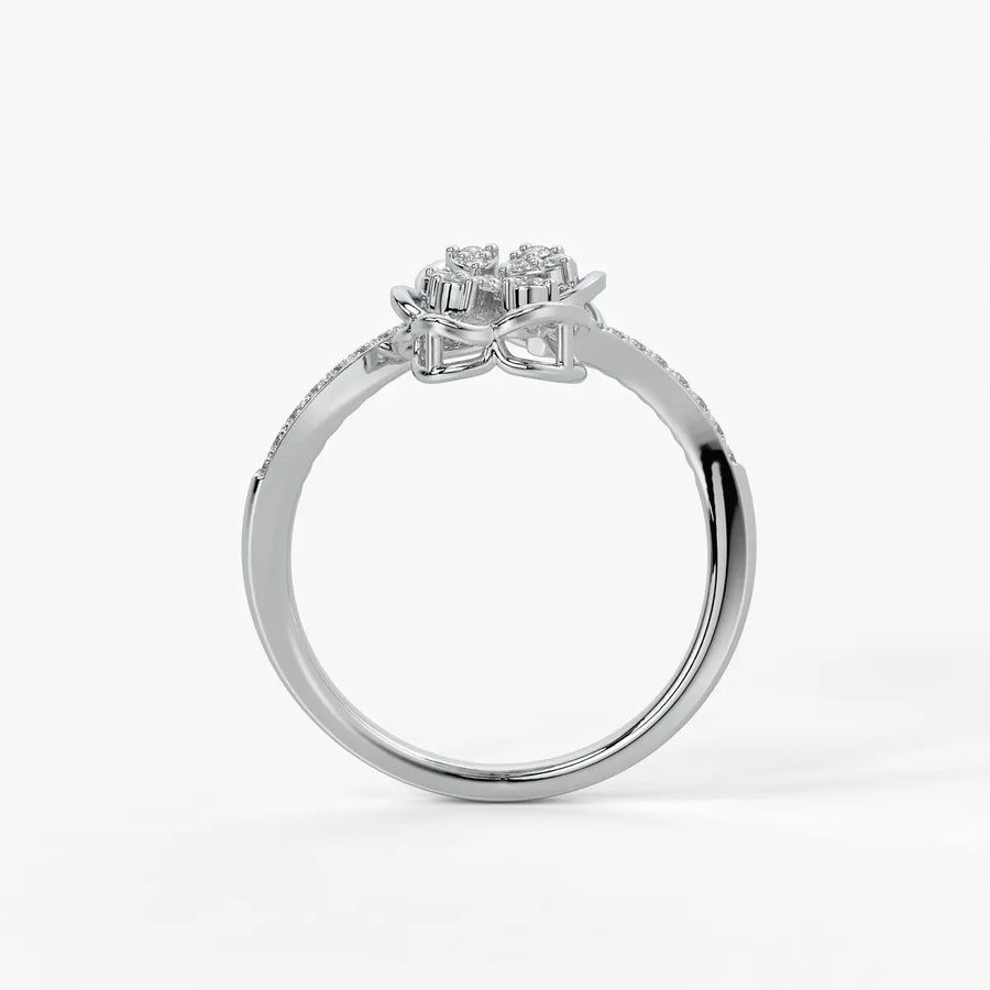 Mirevya Diamond Butterfly Bloom Ring