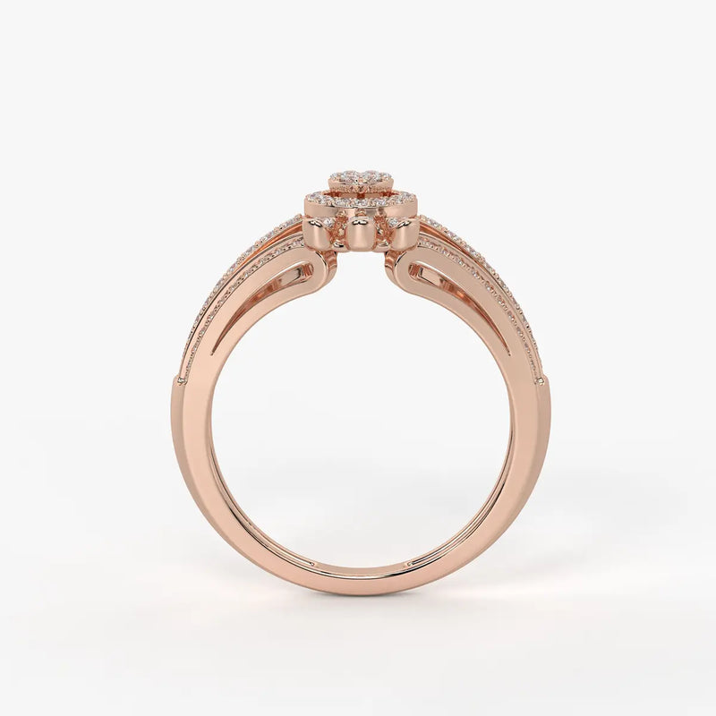 Zorynth Diamond Solar Crest Ring
