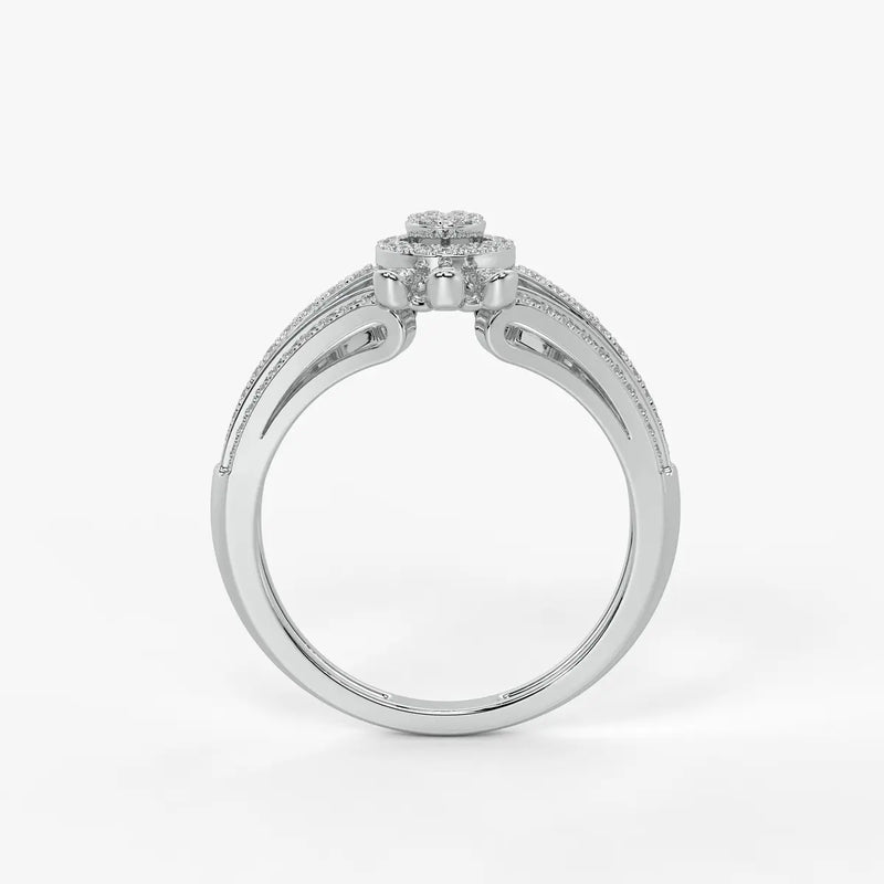 Zorynth Diamond Solar Crest Ring
