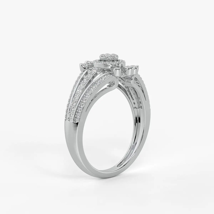 Zorynth Diamond Solar Crest Ring