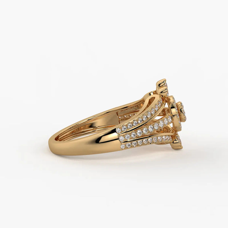 Zorynth Diamond Solar Crest Ring