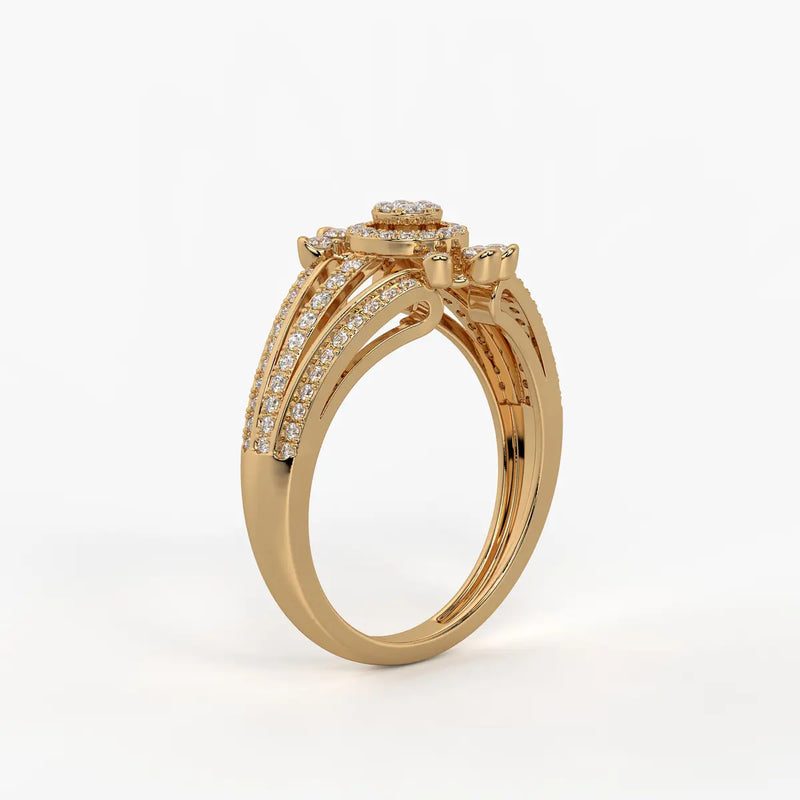 Zorynth Diamond Solar Crest Ring