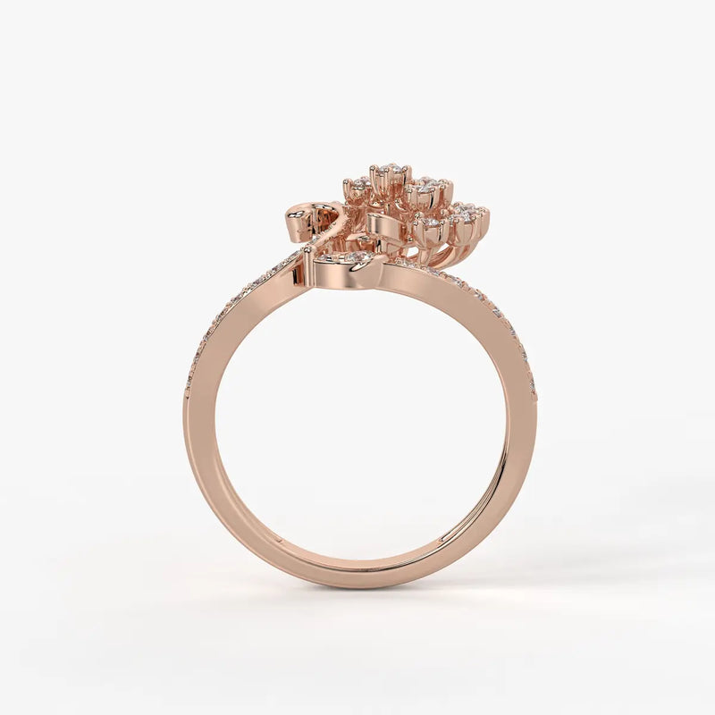 Ornaya Diamond Burstleaf Ring