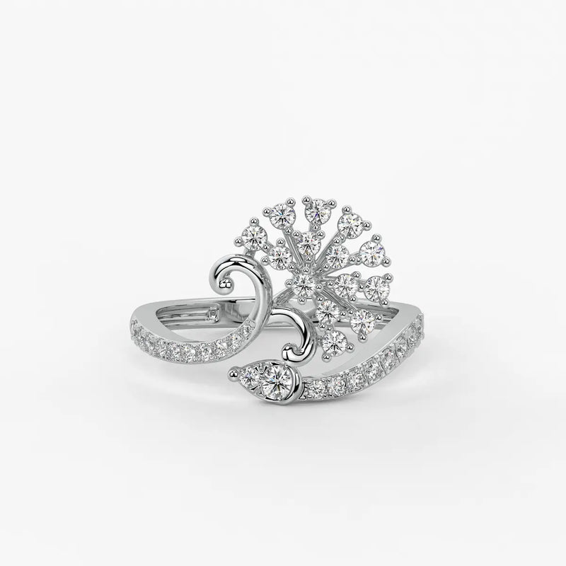 Ornaya Diamond Burstleaf Ring