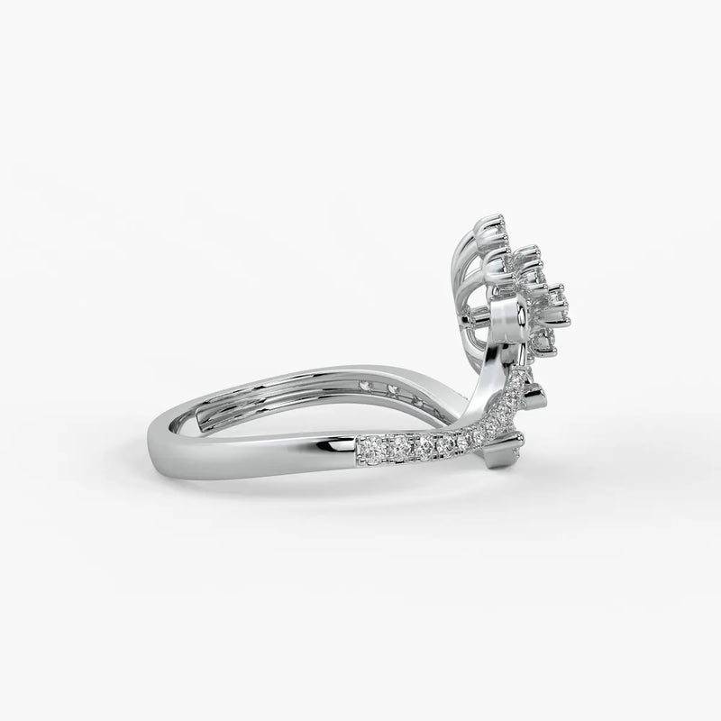 Ornaya Diamond Burstleaf Ring