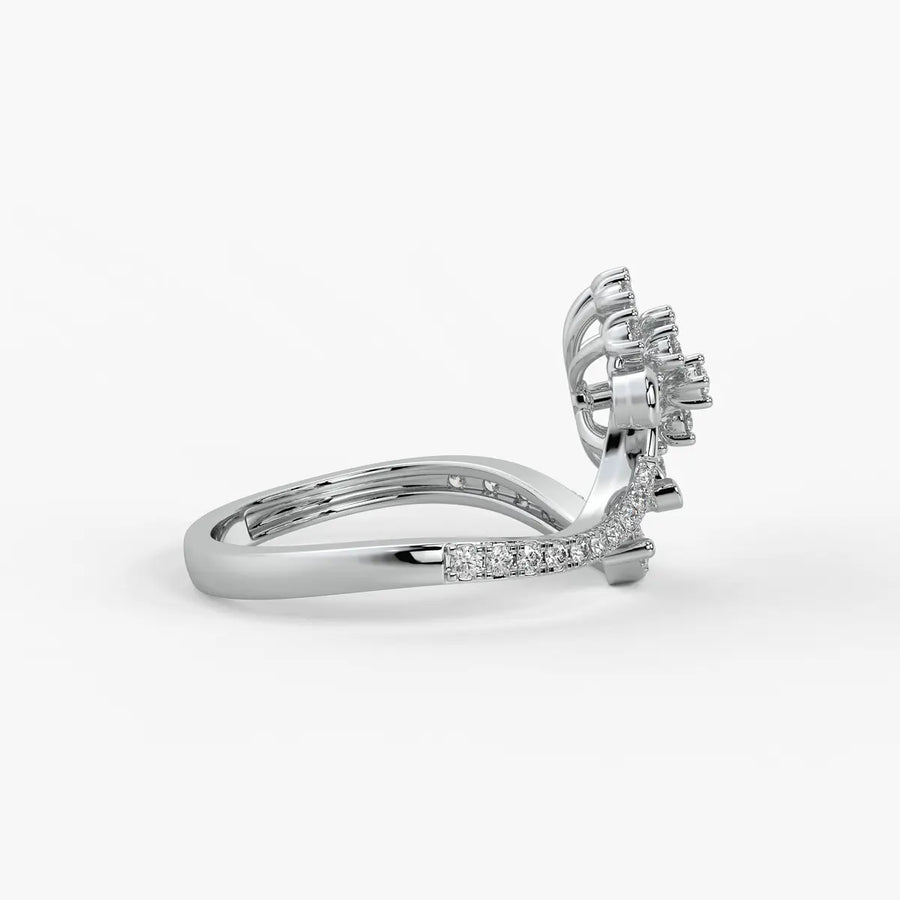 Ornaya Diamond Burstleaf Ring