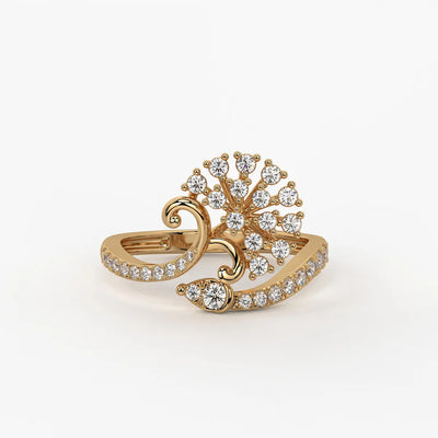 Ornaya Diamond Burstleaf Ring