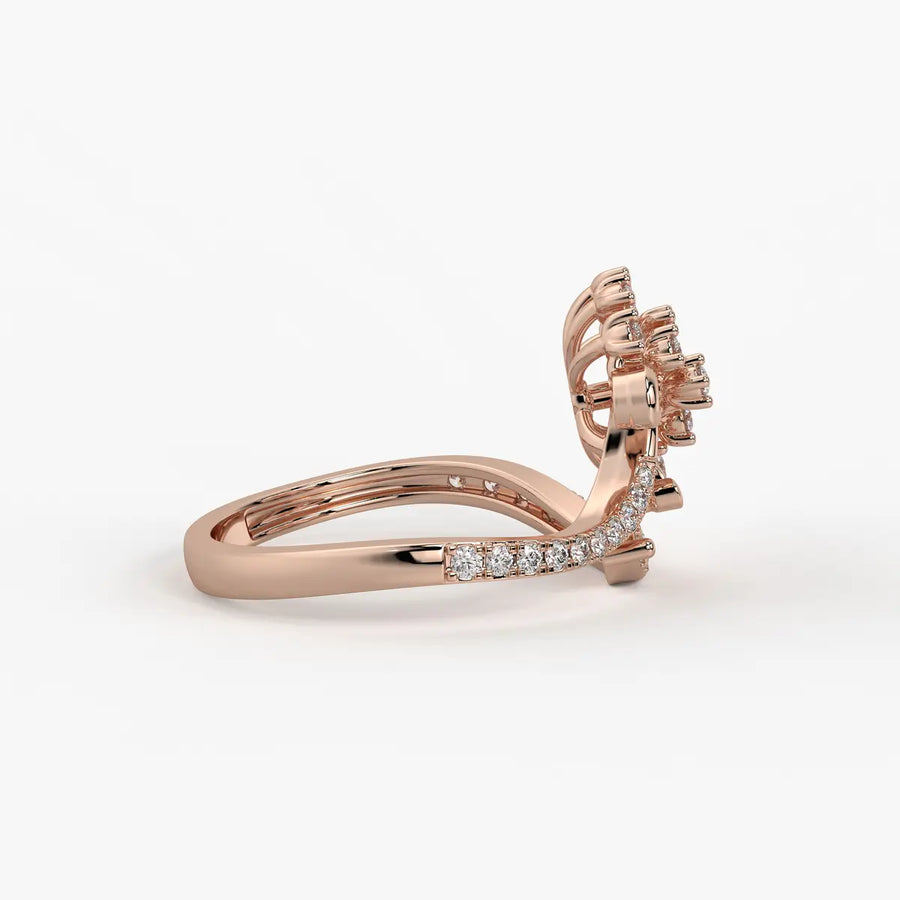 Ornaya Diamond Burstleaf Ring