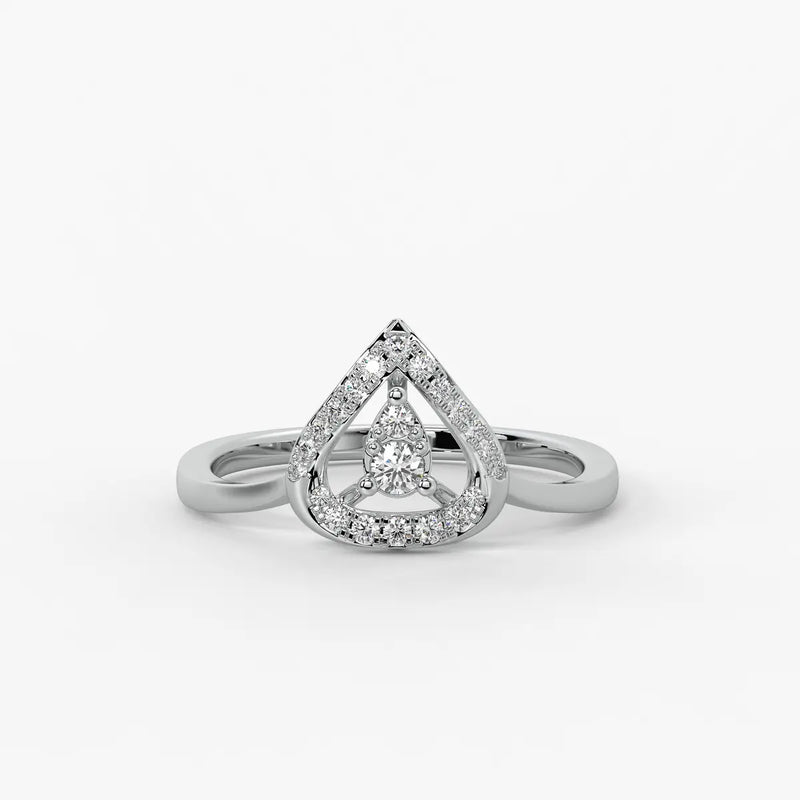 Triova Diamond Apex Halo Ring