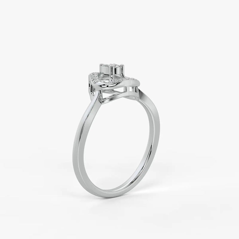 Triova Diamond Apex Halo Ring
