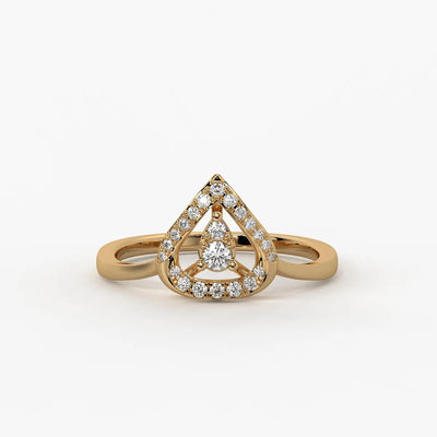 Triova Diamond Apex Halo Ring