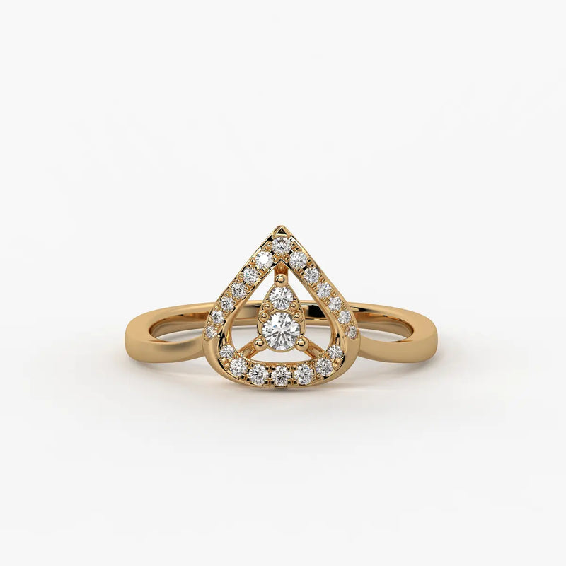 Triova Diamond Apex Halo Ring