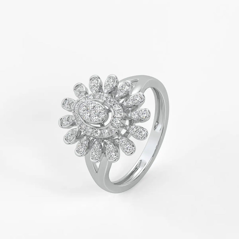 Solviera Diamond Sunflare Ring