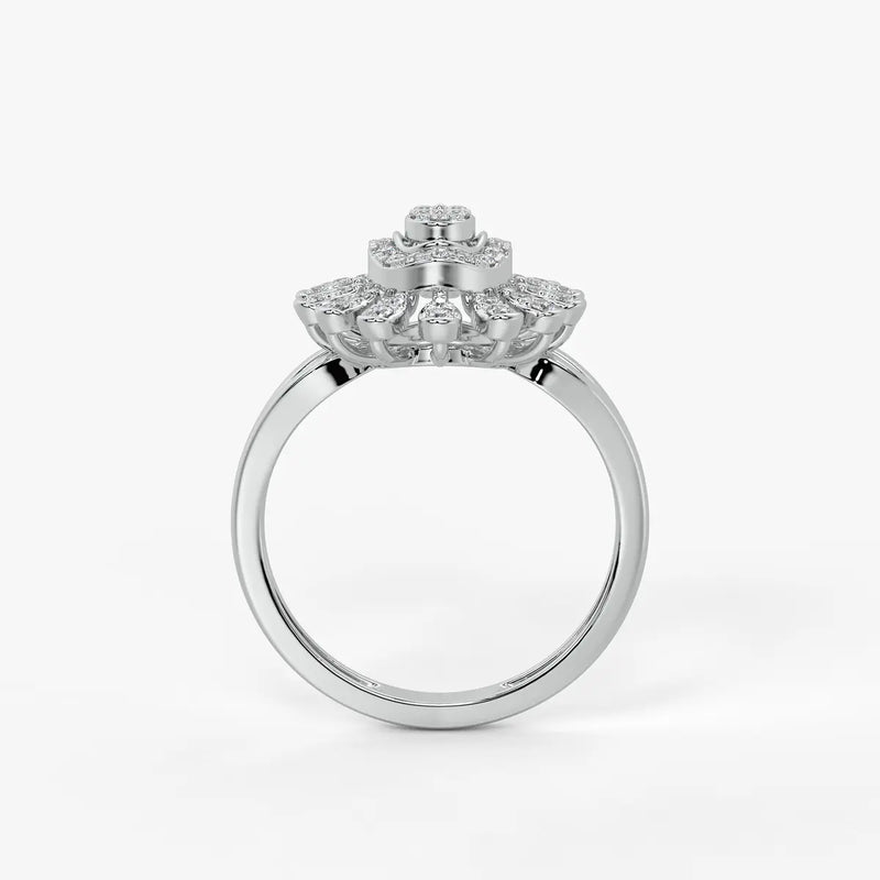 Solviera Diamond Sunflare Ring