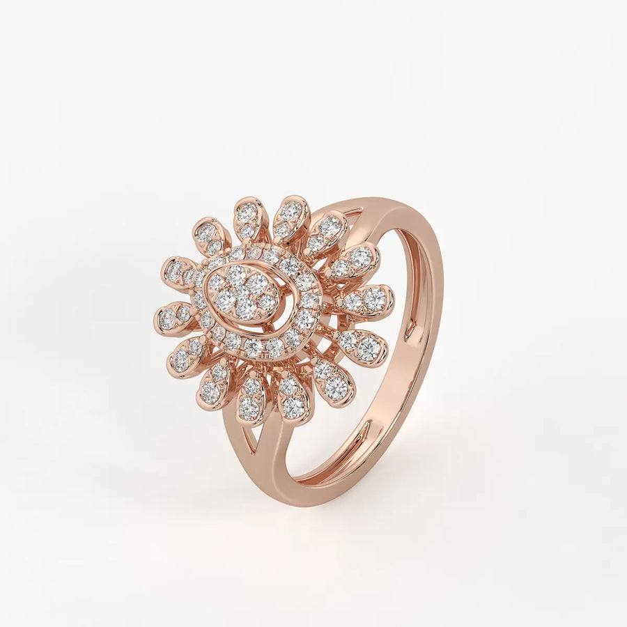 Solviera Diamond Sunflare Ring