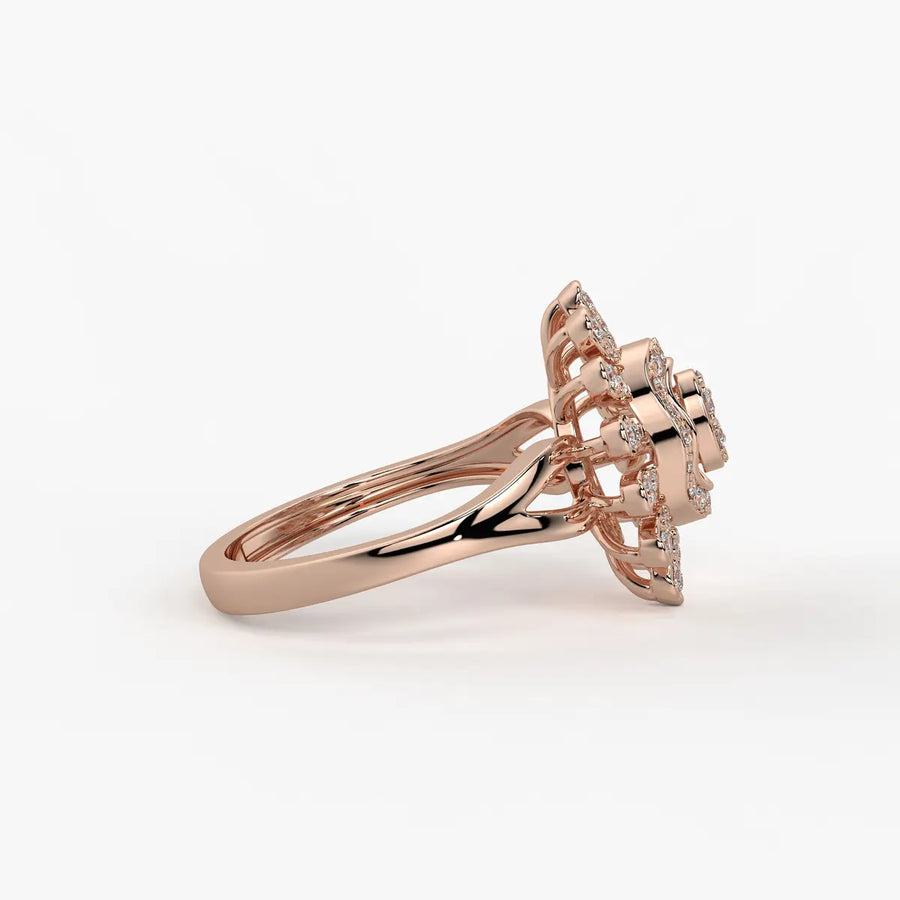 Solviera Diamond Sunflare Ring