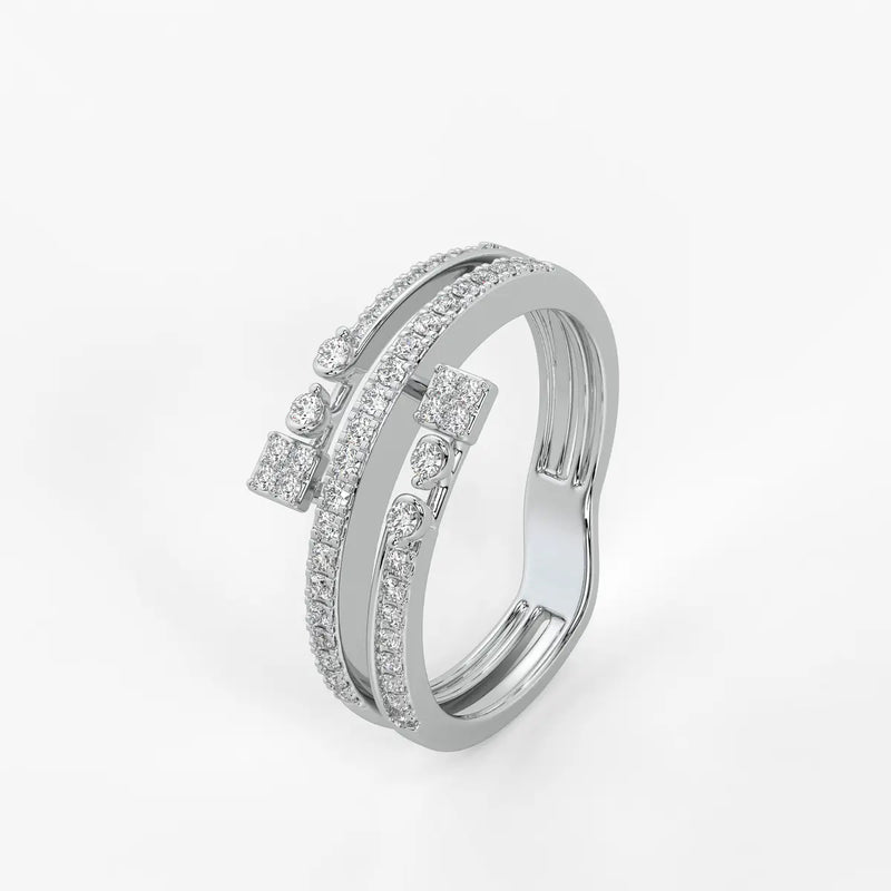 Kyvera Diamond Geo Wrap Ring